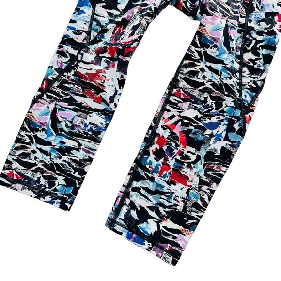 Lululemon Break Free Crop Size 4 Nulux 17" Culture Clash Starlight Black #W6AJQS - Picture 4 of 6